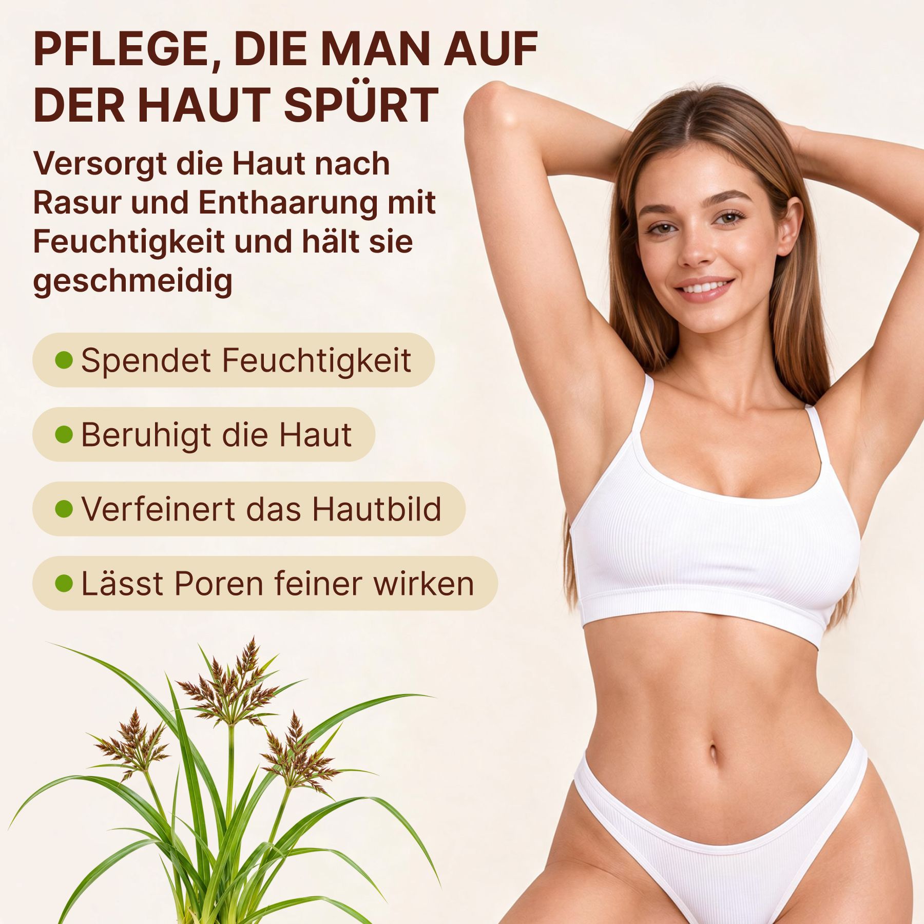 P-beauty Olio di Cyperus Rotundus Depilazione e inibitore della crescita dei peli Nagarmotha