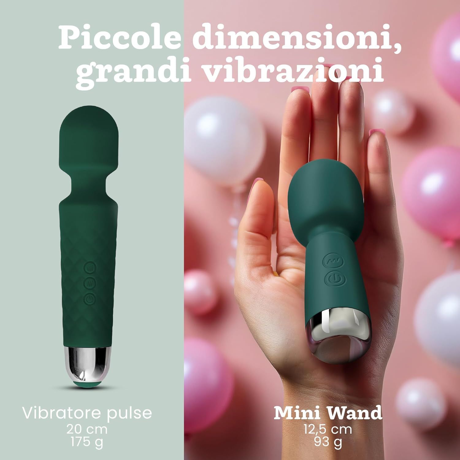Oliver James Bullet Mini Vibratore, colore verde