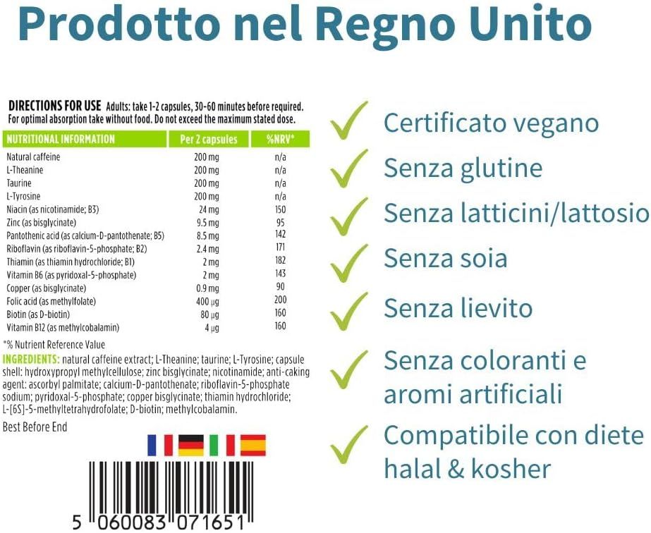 Flacone Igennus Focus con informazioni nutrizionali e sigilli.