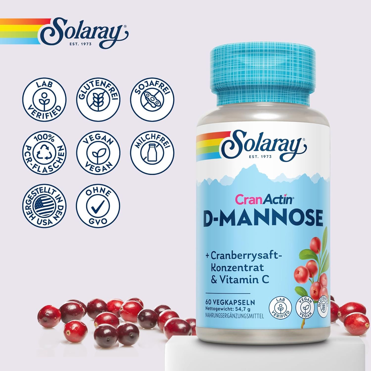 Solaray D-Mannosio con CranActin Capsule