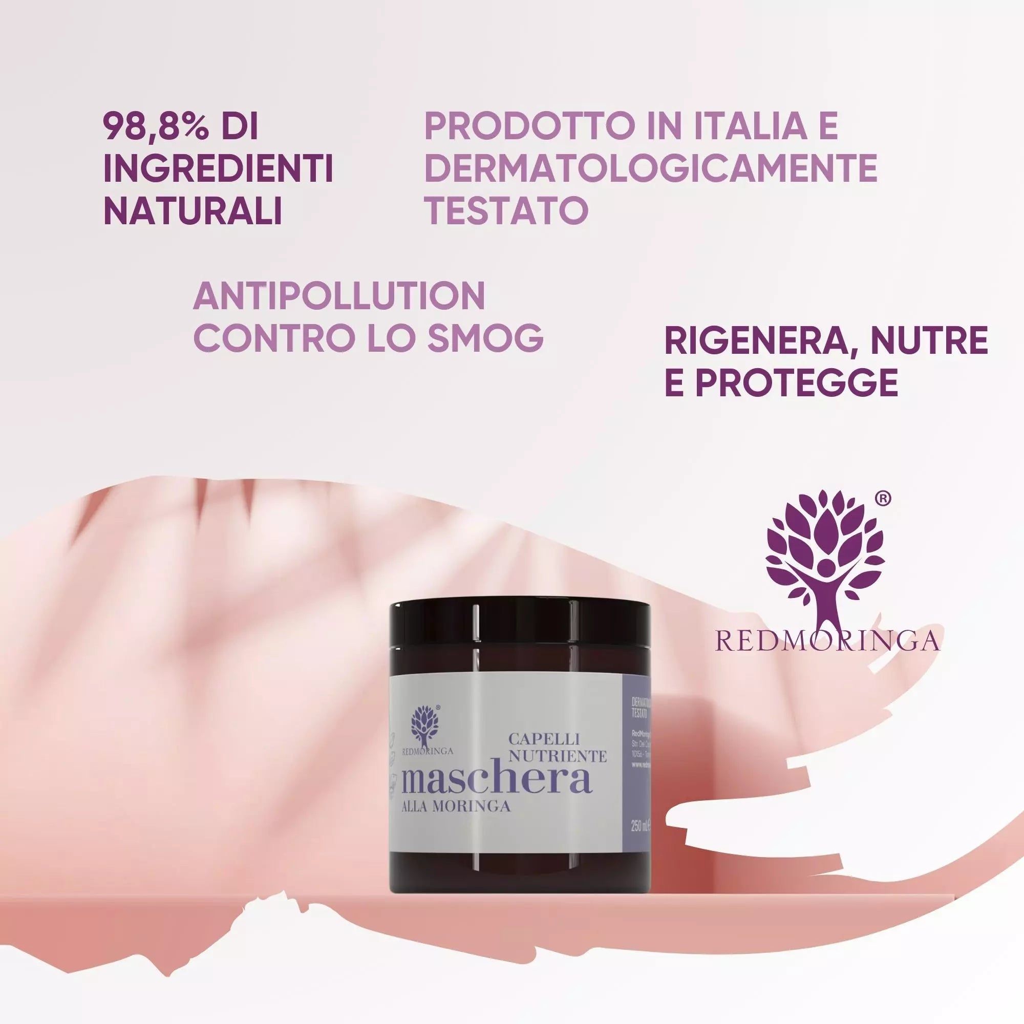 RedMoringa Maschera Capelli Secchi Moringa & Olio di Cocco – Ripara & Nutre in Profondità