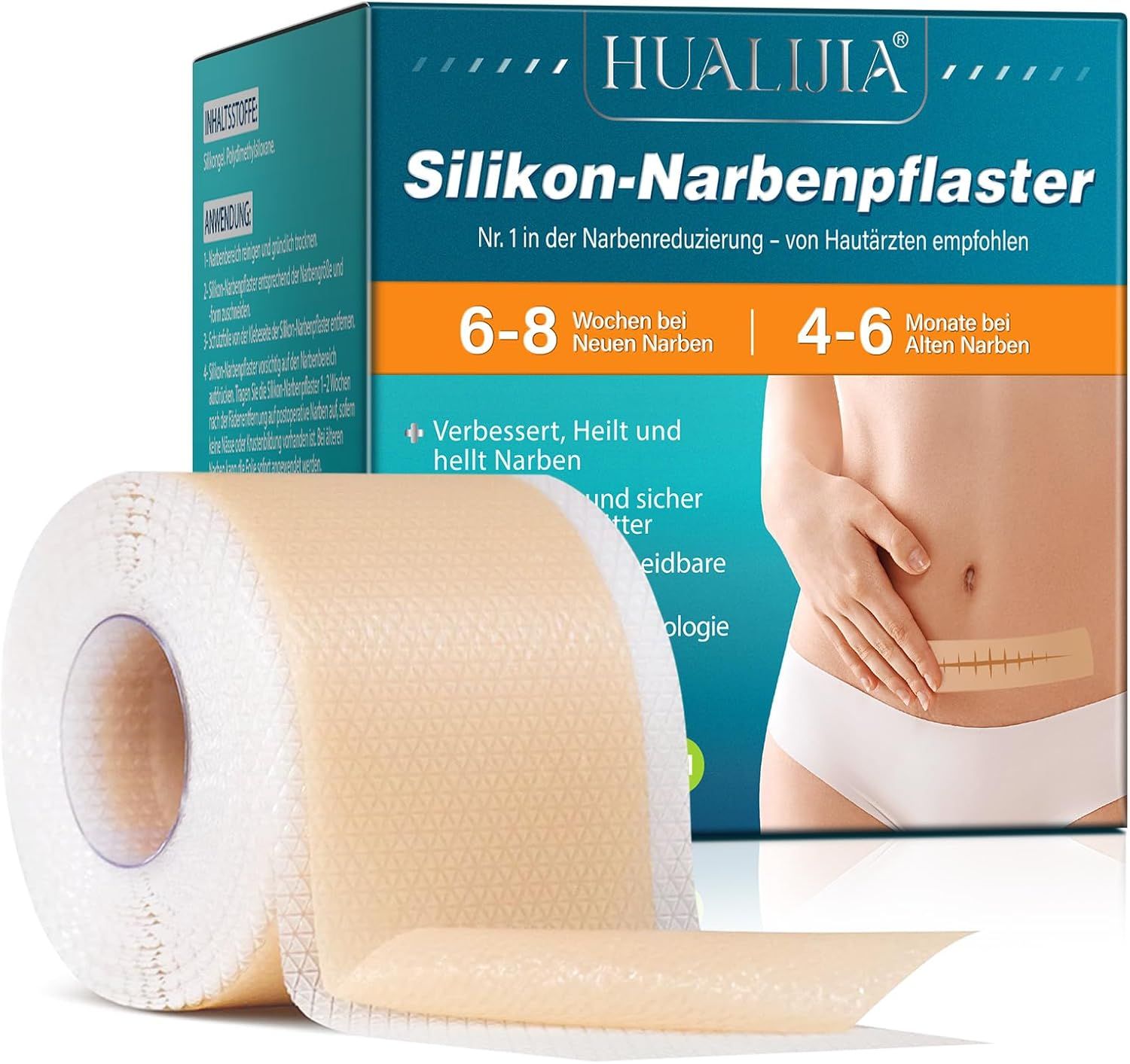 HUALIJIA cerotti in silicone per cicatrici cutanee