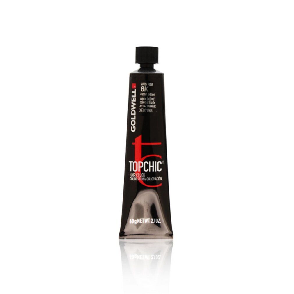 Goldwell Topchic, 6K. Tubo nero, nome del prodotto e dettagli. 60g Netto.