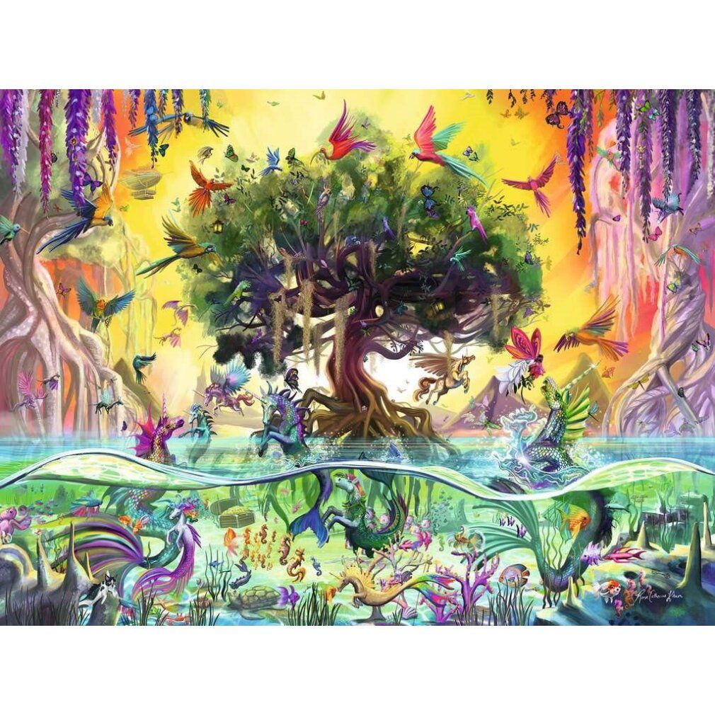 Ravensburger originale Un puzzle di qualità l'unicorno del lago e i suoi amici (1500 parti)