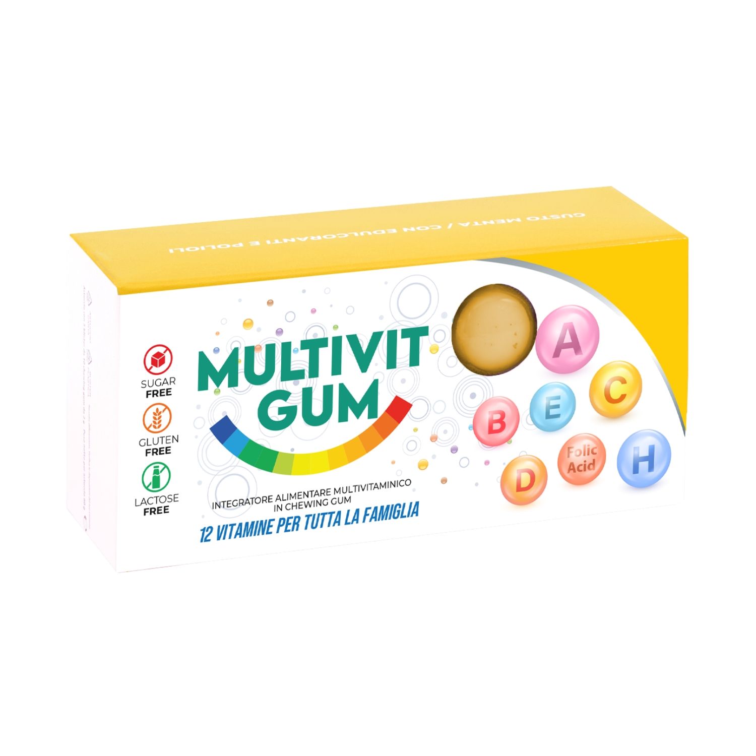 NTP BIOTECH - Multivit Gum - Multivitaminico in chewing gum per adulti e bambini
