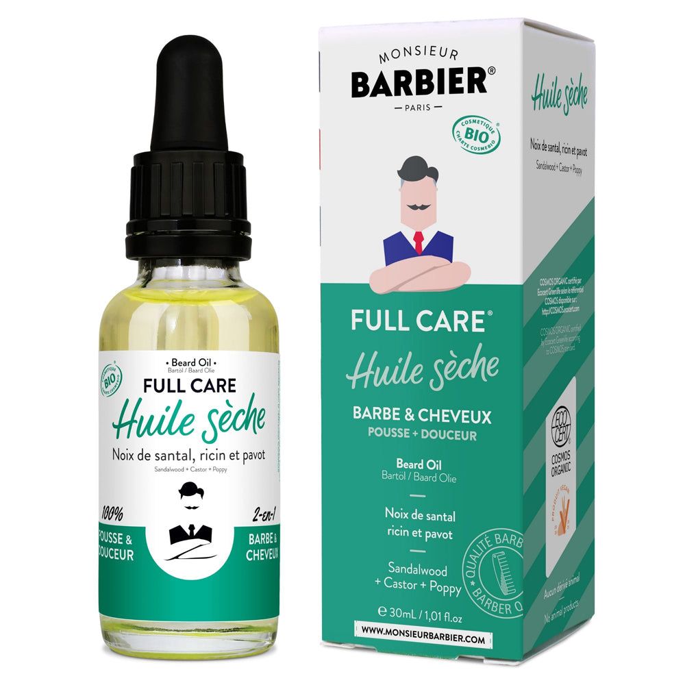 Monsieur BARBIER - Olio per capelli e barba biologico certificato