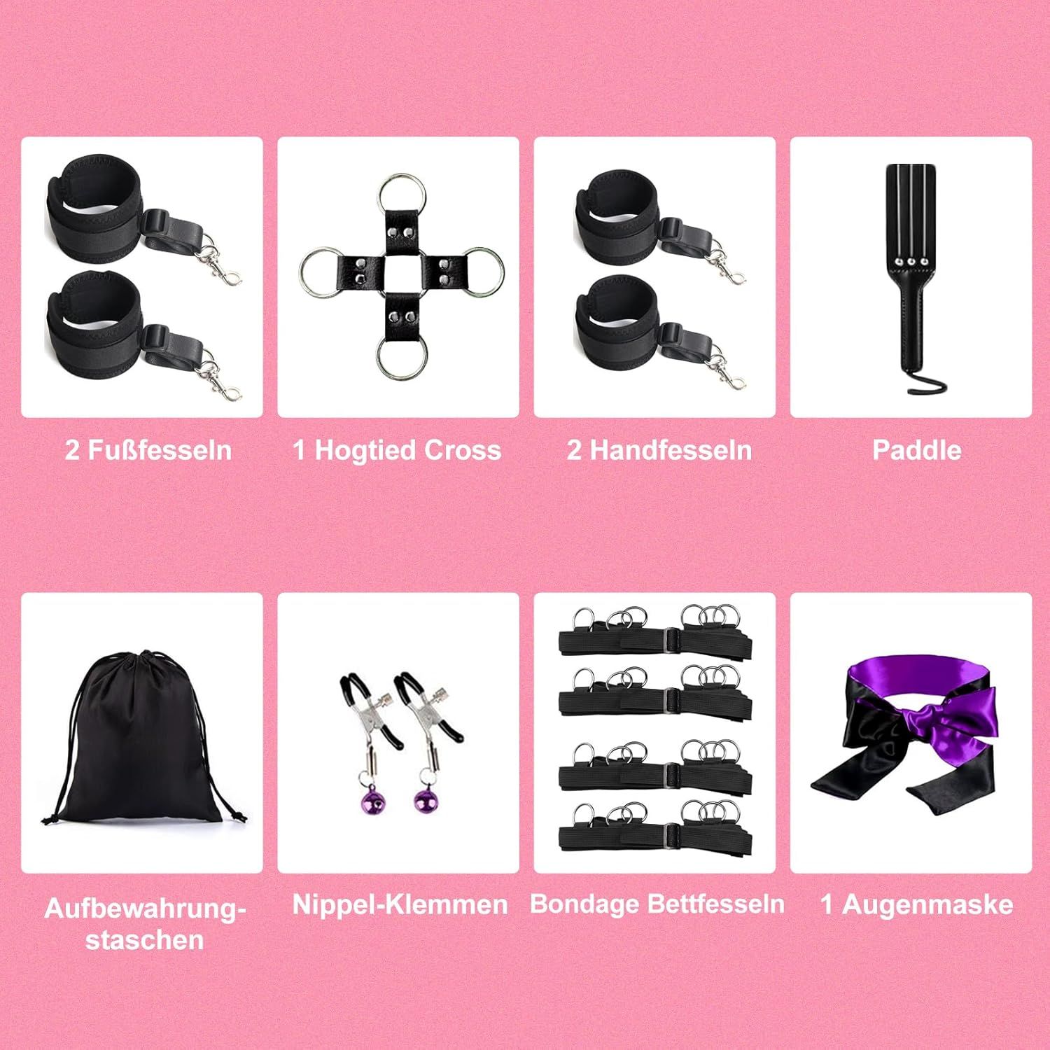 YICOCO set bondage per letto, accessori SM, dispositivo intimo