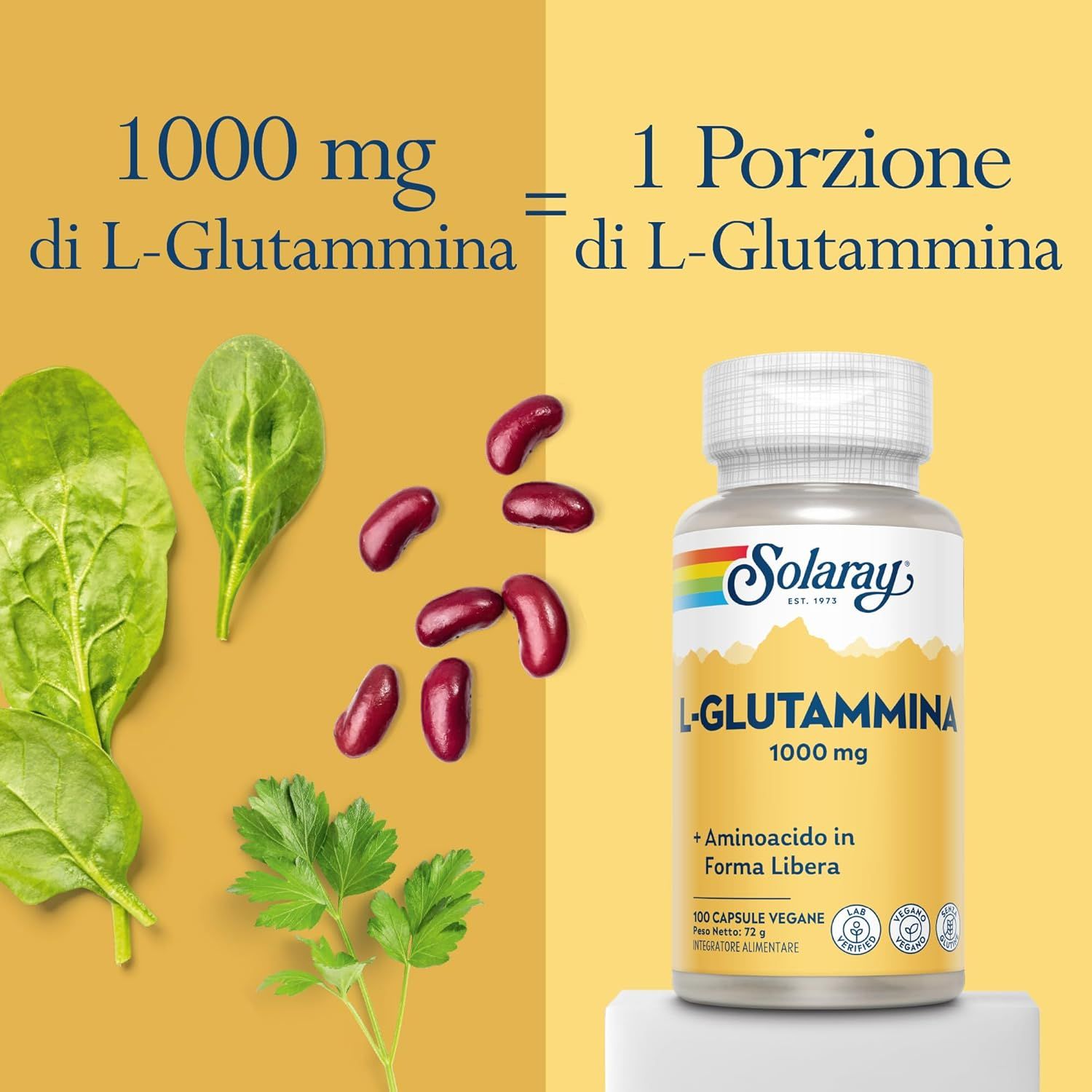 Solaray Capsule di L-Glutammina