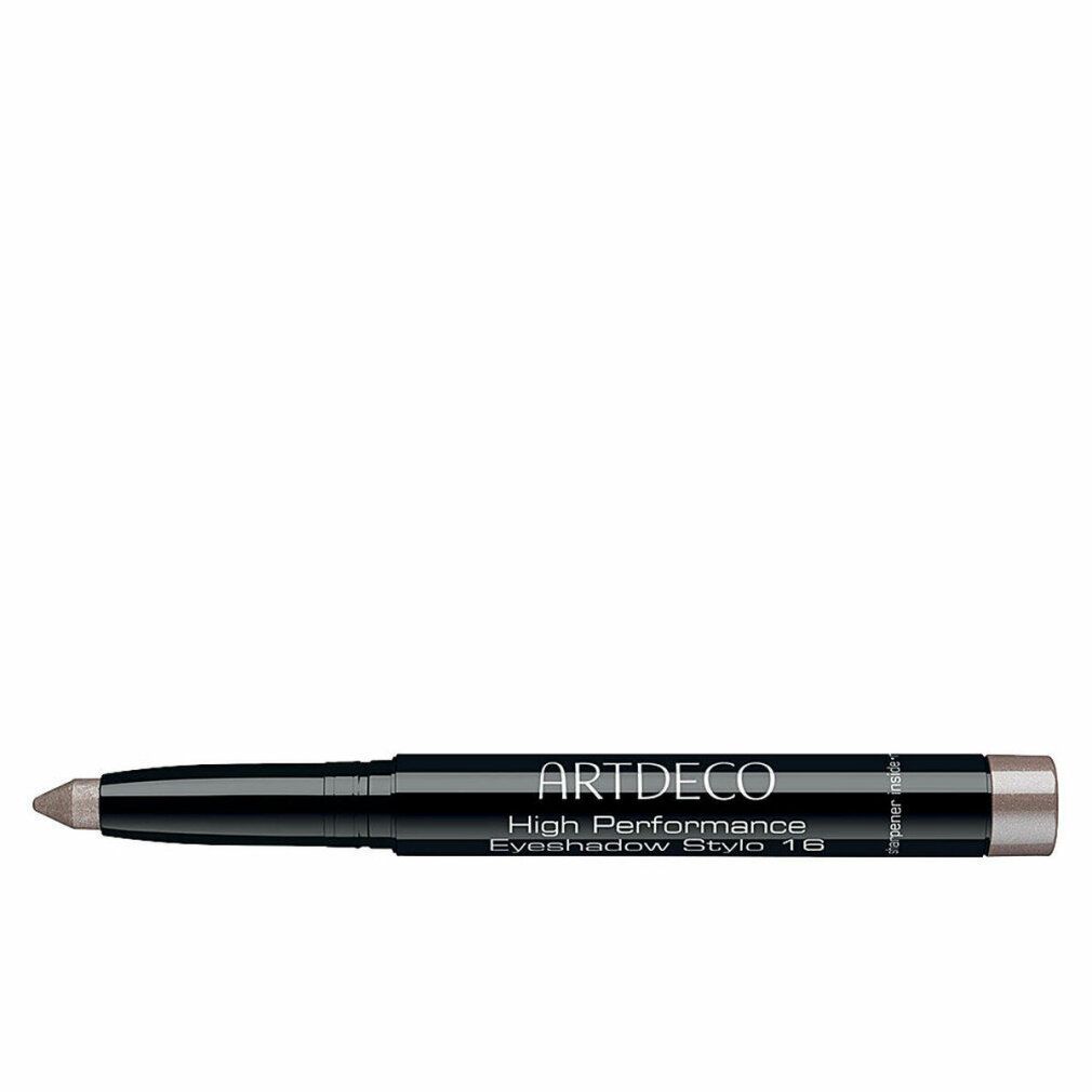 Artdeco High Performance Eyeshadow Stylo. Matita nera con punta argentata. Nome del prodotto e marchio visibili.