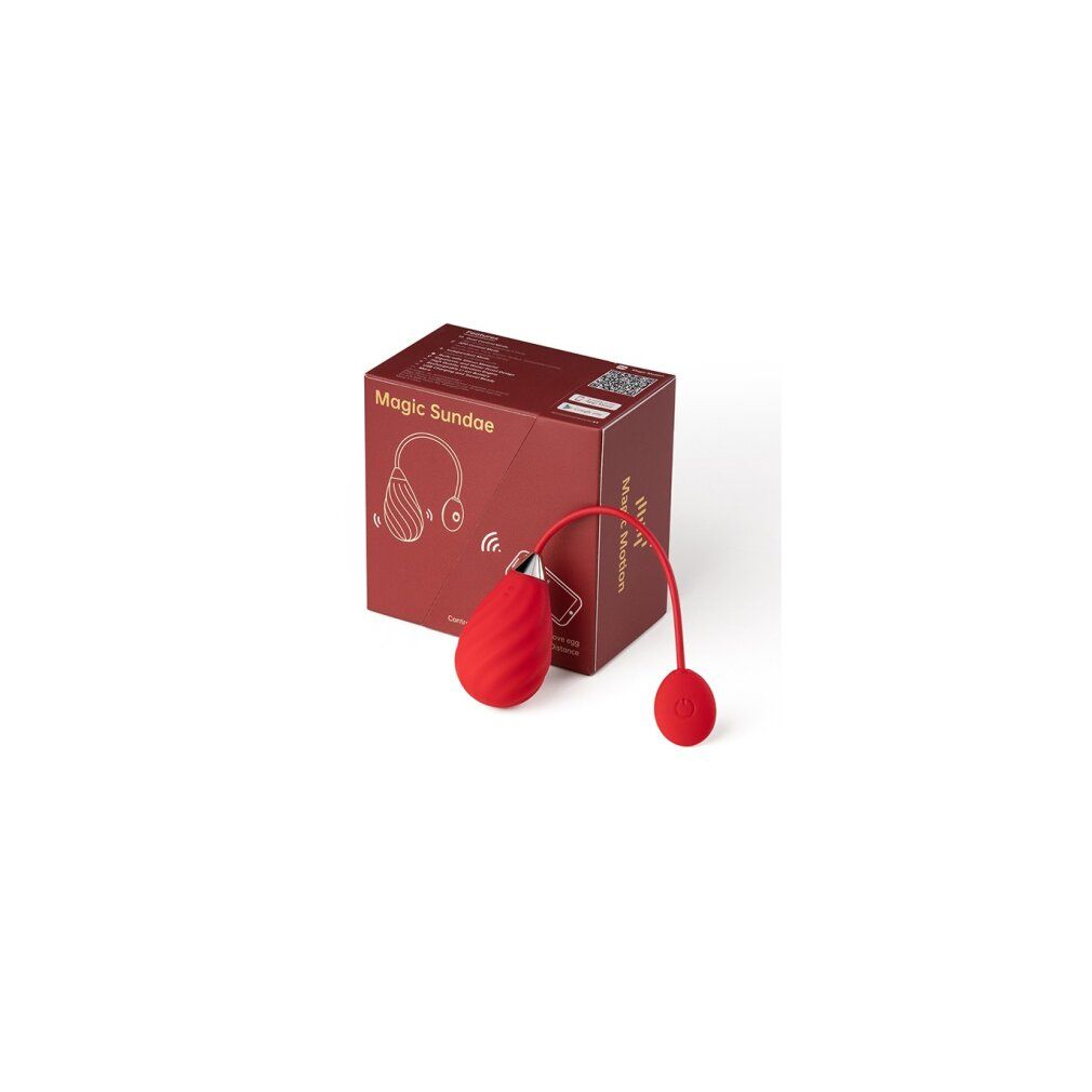 Prodotto rosso con confezione. La confezione riporta la scritta "Magic Sundae".