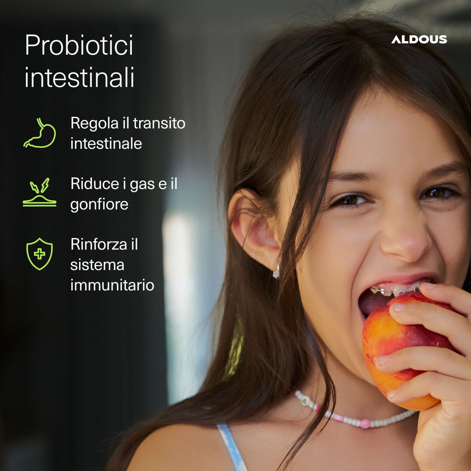 Aldous - Probiotici per Bambini Gummies - Intestino, Gonfiore Addominale