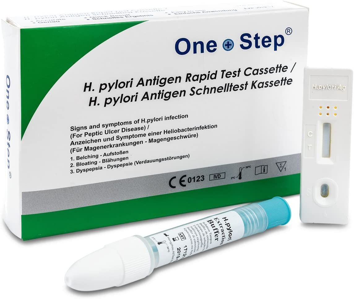 One+Step Test rapido per Helicobacter Pylori (nelle feci) - Kit di test per l'auto-diagnosi a casa