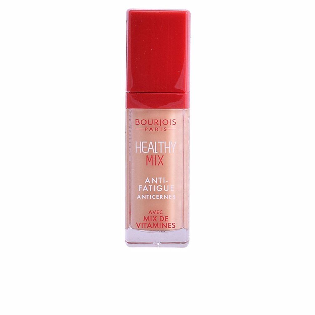Flacone di correttore con tappo rosso. Scritta: Bourjois Healthy Mix Anti-Fatigue.