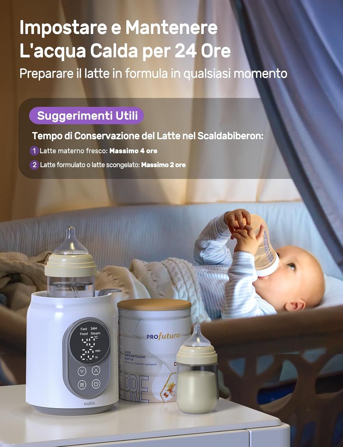 Nuliie Scaldabiberon Elettrico 10-in-1