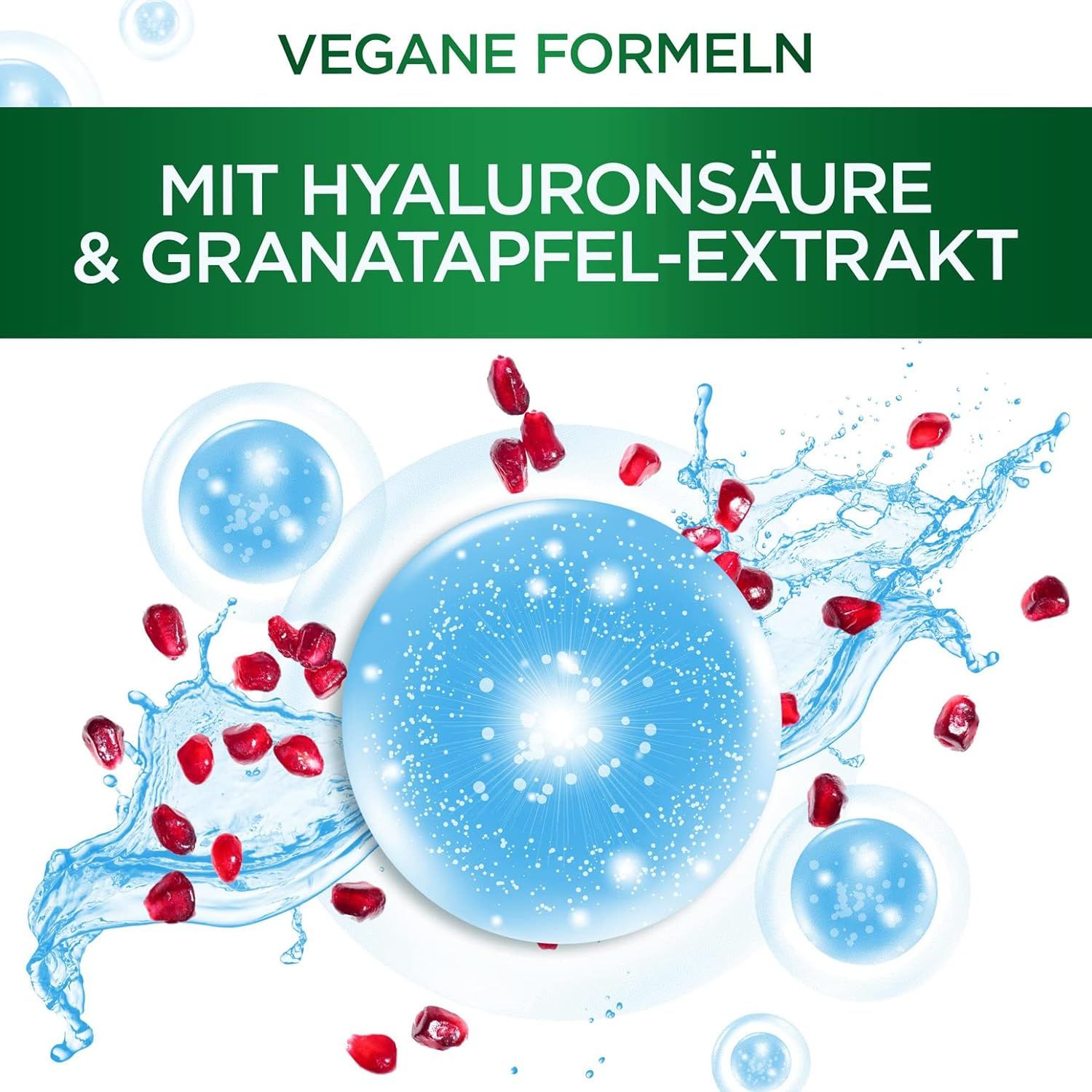 Garnier Maschere in fogli idratanti per pelle secca, con acido ialuronico e melograno