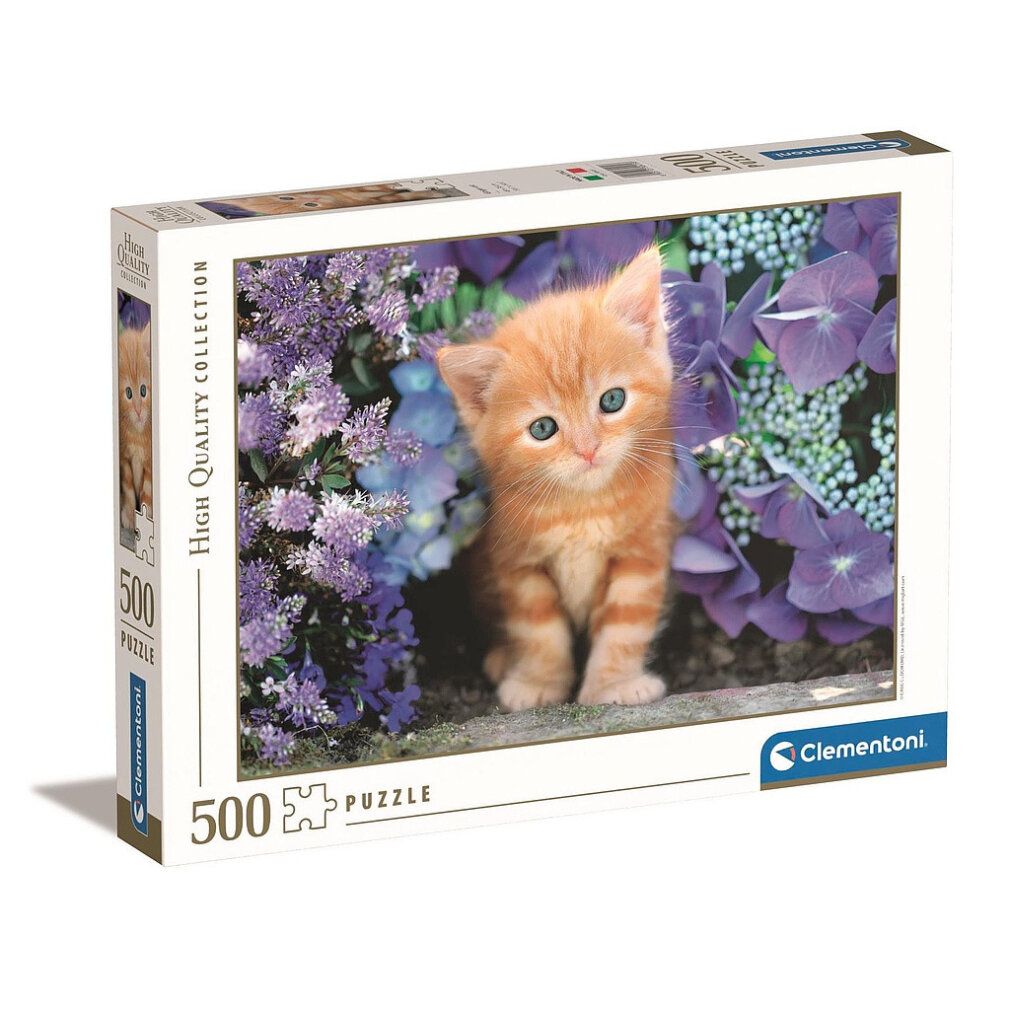 Clementoni 500Pcs Puzzle Gatto Zenzero In Fiori 30415*6