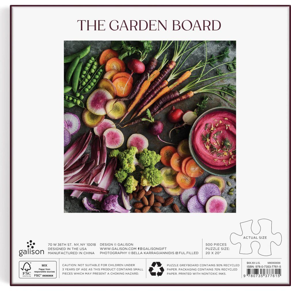 galison Puzzle quadrato da giardino 500 pezzi