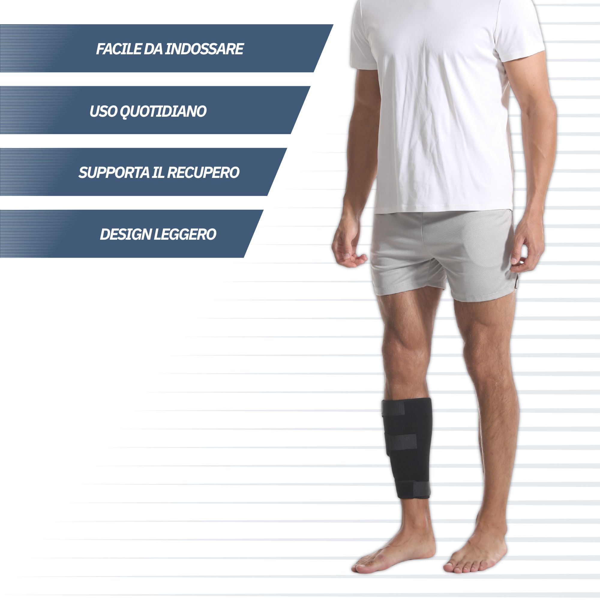 Fascia nera per polso, dimensioni 30x15cm. Taglia unica.