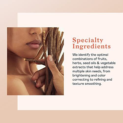 Primo piano di una donna che tiene dei bastoncini. Testo: Ingredienti speciali. Estratti di frutta, erbe, oli di semi e verdure.