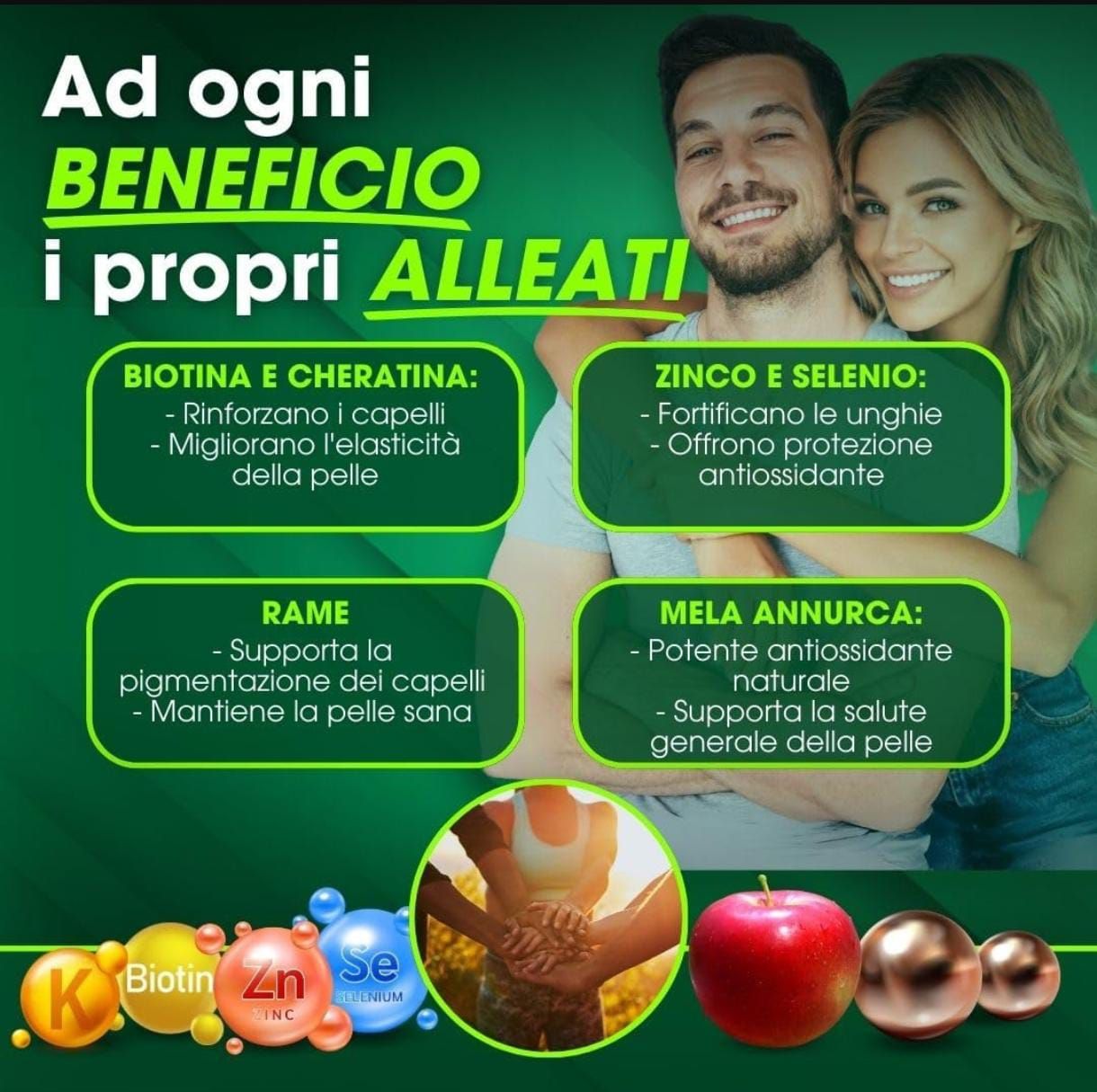 CISBANI PHARMA Anchebi - Integratore Alimentare per Capelli, Pelle ed Unghie con Biotina e Cheratina