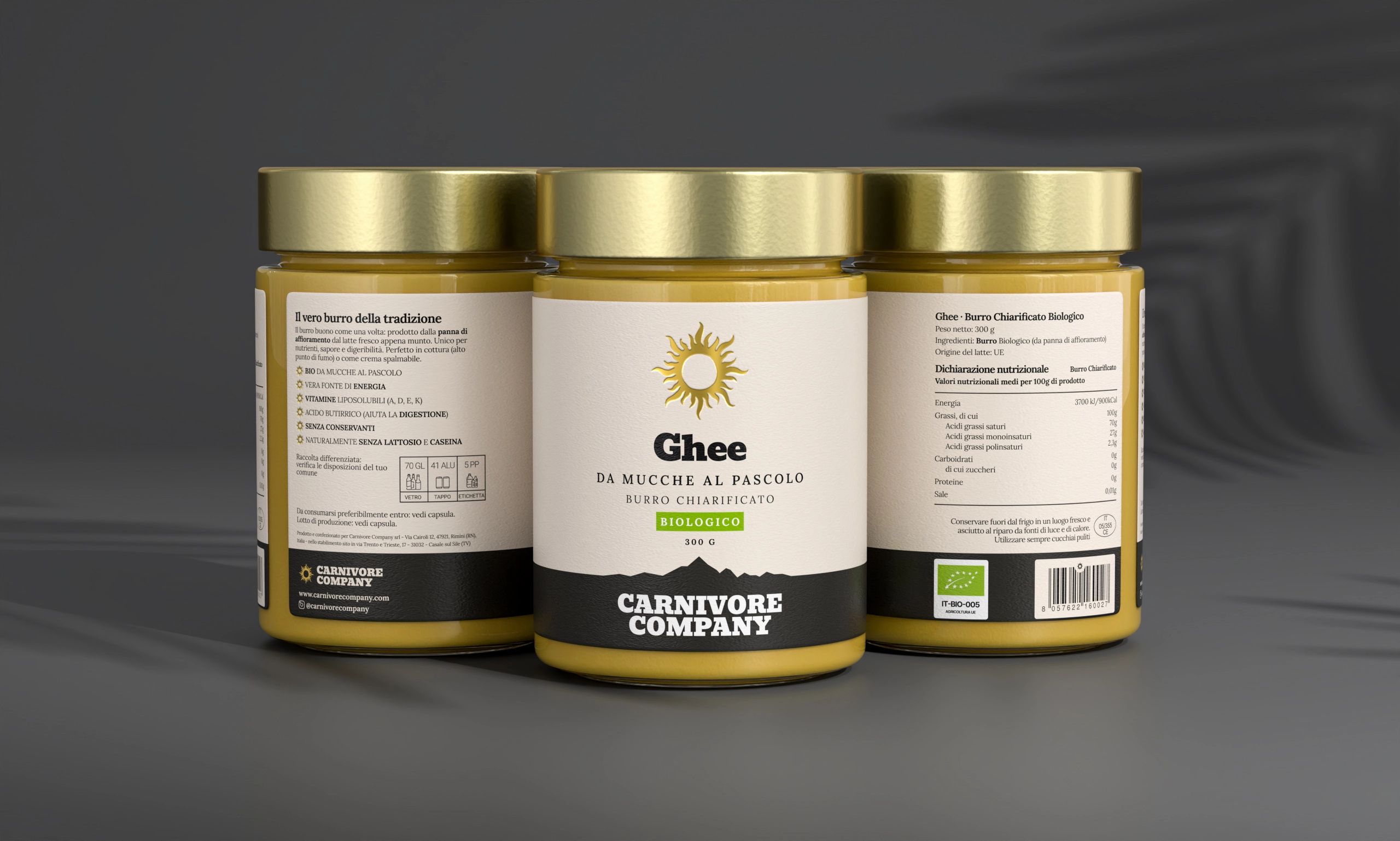 Carnivore Company Ghee Burro Chiarificato Bio 300g