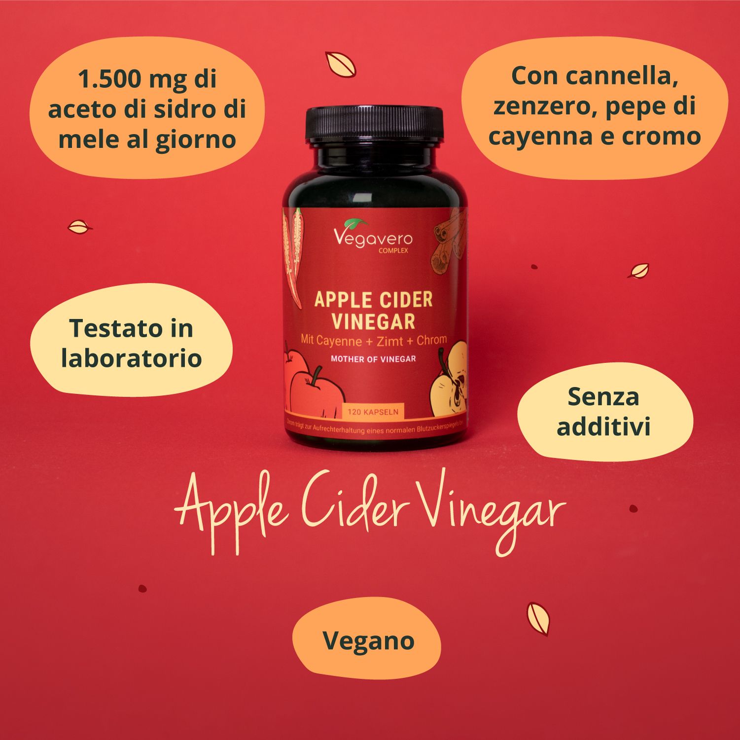 VEGAVERO Aceto di Sidro di Mele