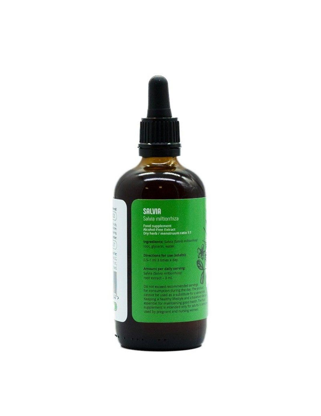 Lymeherbs Estratto senza alcool di radice di Salvia (salvia rossa) 1:1