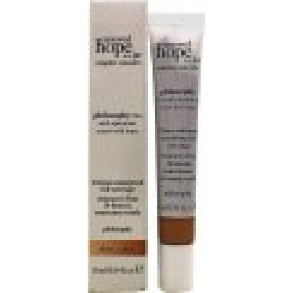 Tubo e scatola beige. Scritto: Renewed Hope in a Jar Complete Concealer. Tonalità: 6.5 Tan. Copertura totale, resistente all'acqua 24 ore.
