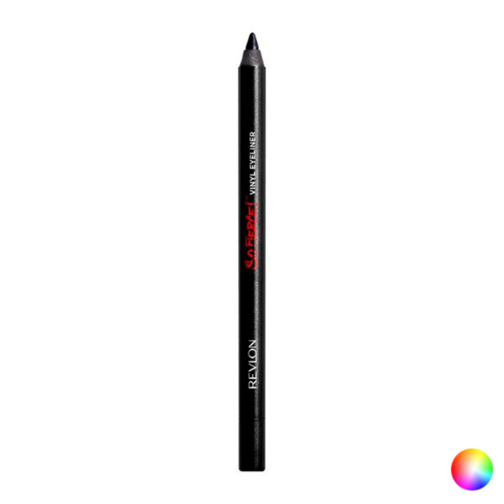 Eyeliner Revlon So Fierce Vinyl nero. Punta, forma cilindrica. Penna nera con testo rosso.