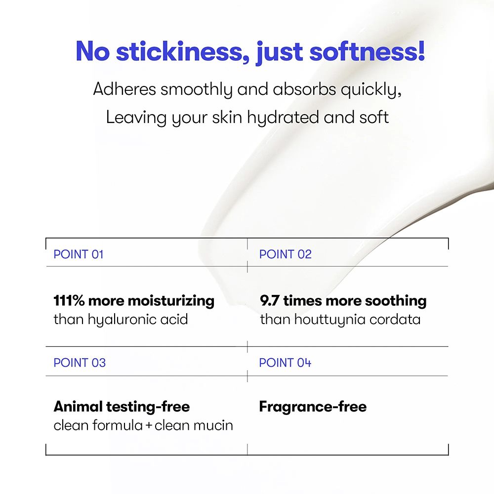 Infografica con testo: 111% più idratante, 9,7 volte più lenitivo. Senza test sugli animali, senza profumo.