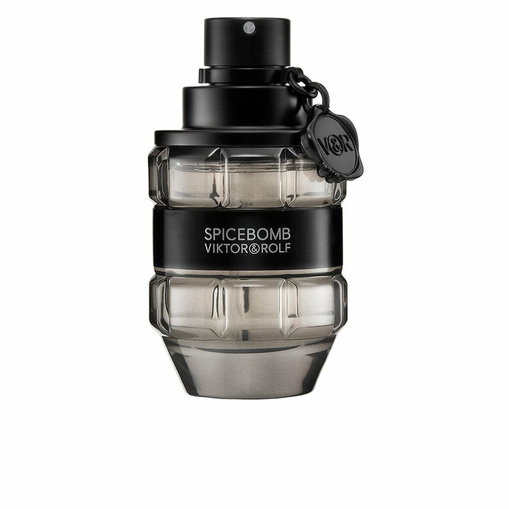 Flacone con SPICEBOMB, VIKTOR & ROLF. Tappo nero, pendente con logo.