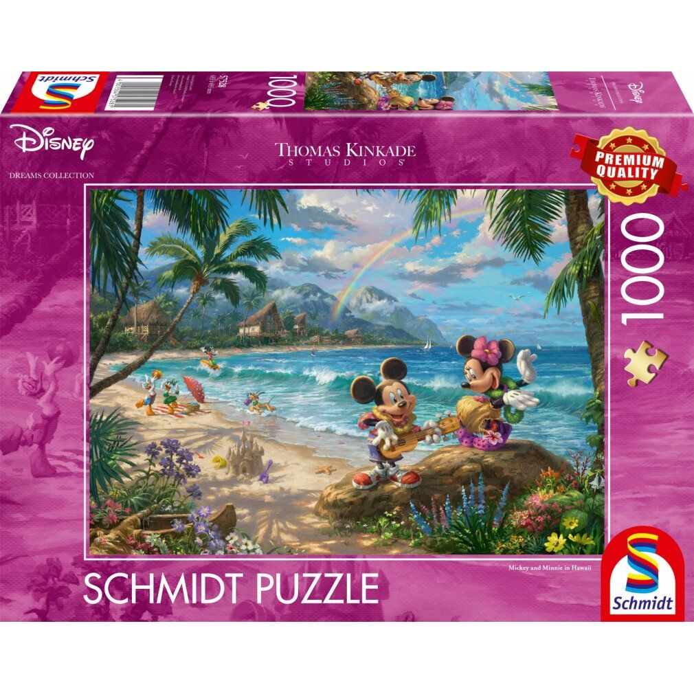 Thomas Kinkade Studios: Collezione Disney Dreams - Minnie e Topolino alle Hawaii (1000 pezzi)