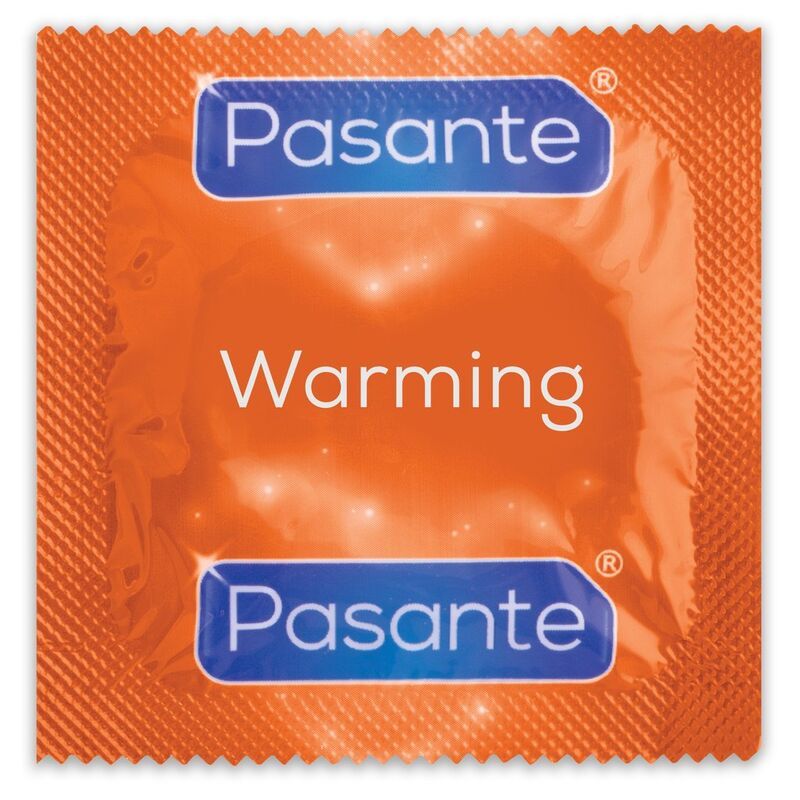 Confezione singola di un preservativo Pasante Cooling con texture a coste.