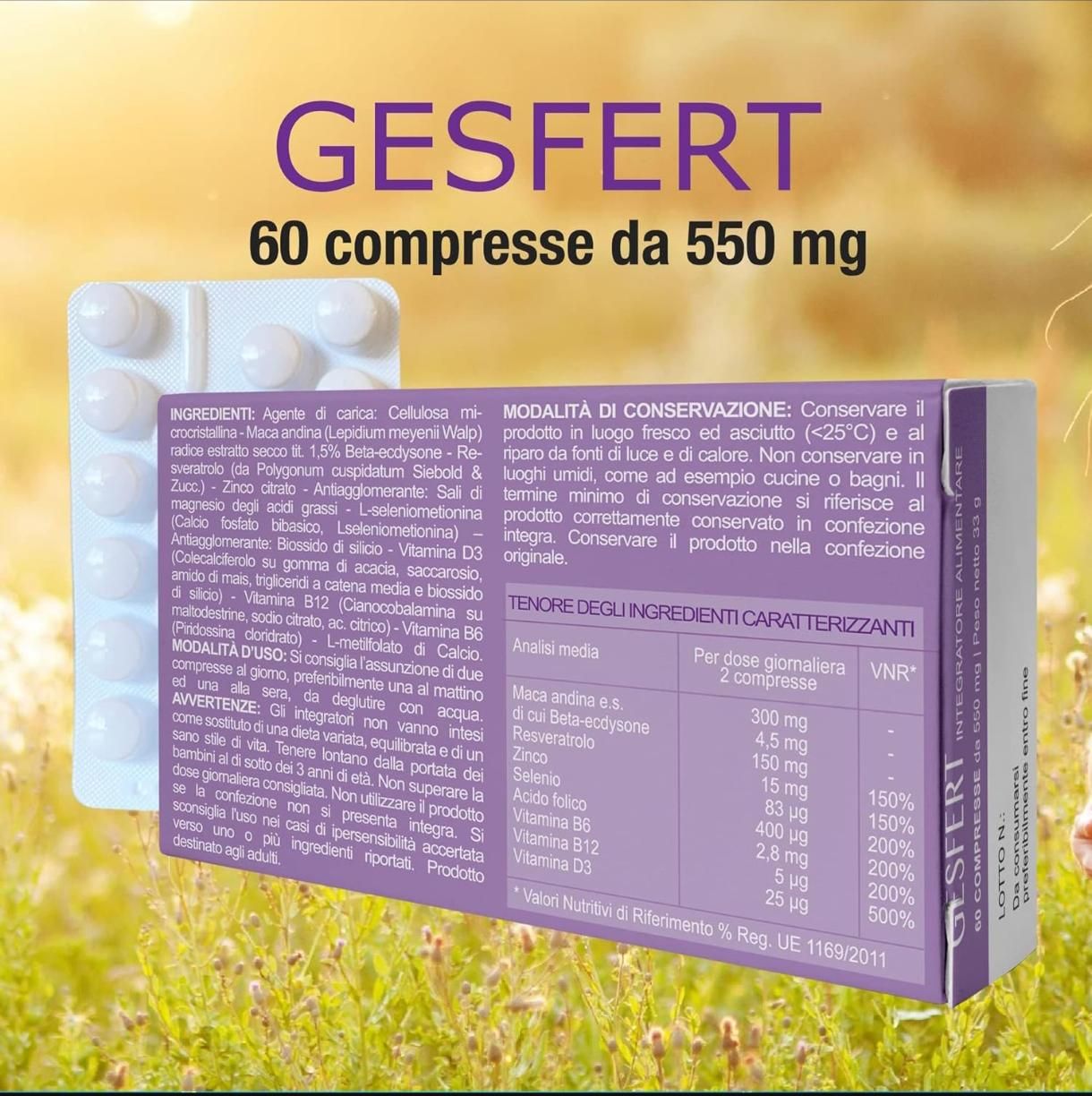 Cisbani Pharma Gesfert - compresse - Integratore per la fertilità femminile