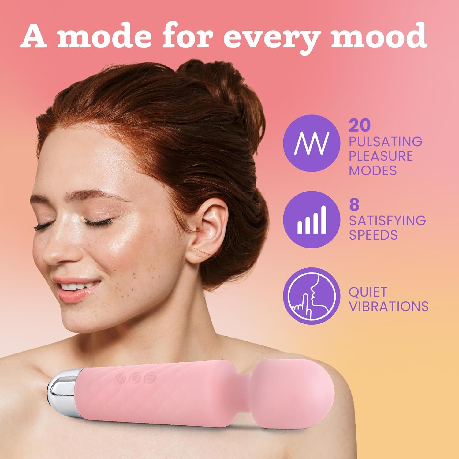 Oliver James Vibratore per donne – Silenzioso e potente, colore rosa pastello