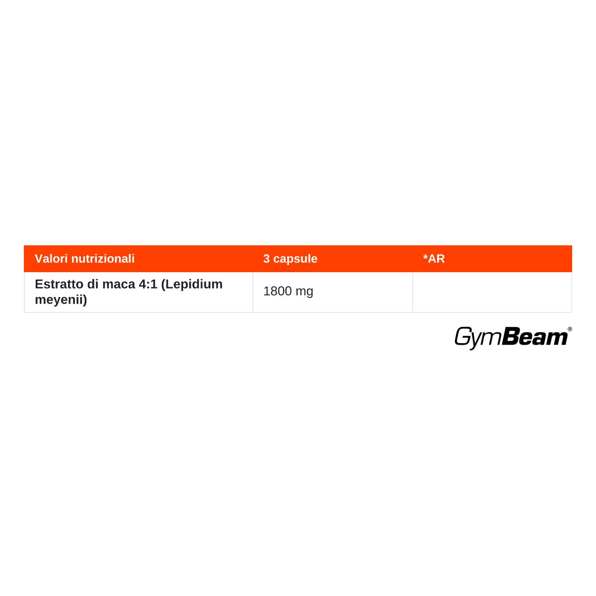 GymBeam Mace Nera estratto di maca 4:1 capsule