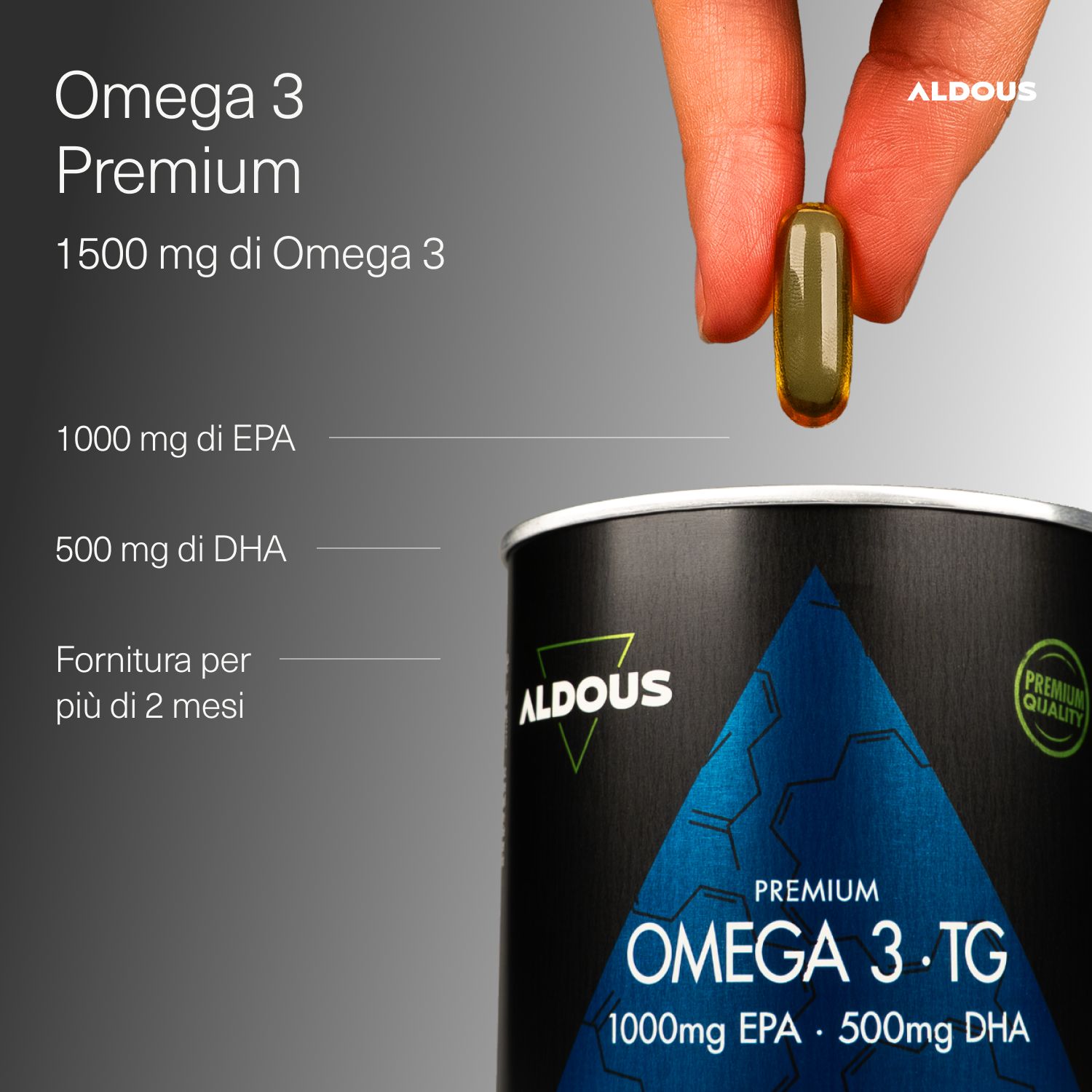 Aldous - Omega 3 Premium - Cuore, Cervello, Occhi
