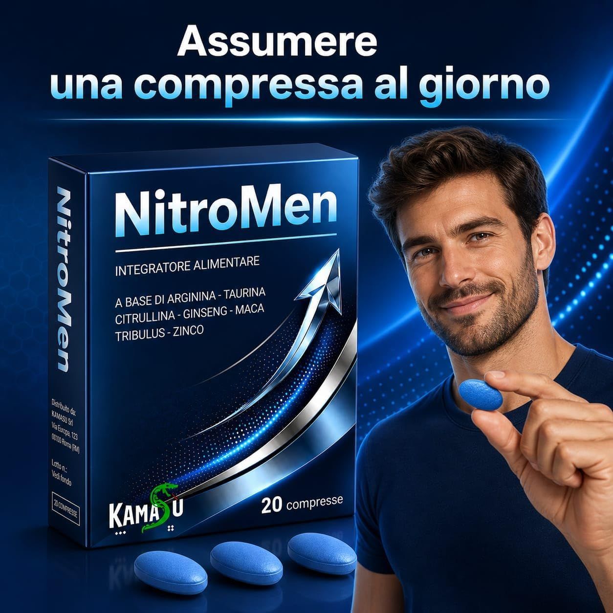 Integratore Uomo -Maca , Arginina, Citrullina,, Tribulus e Zinco energia sessuale uomo