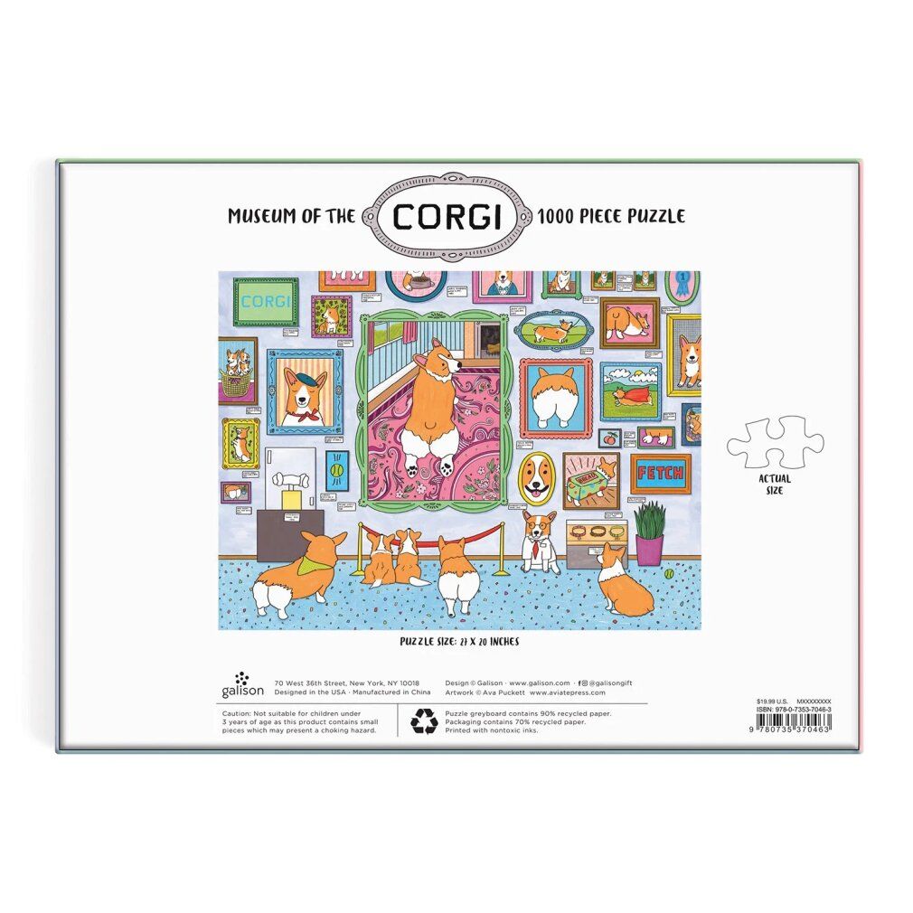 galison Museo Corgi puzzle 1000 pezzi