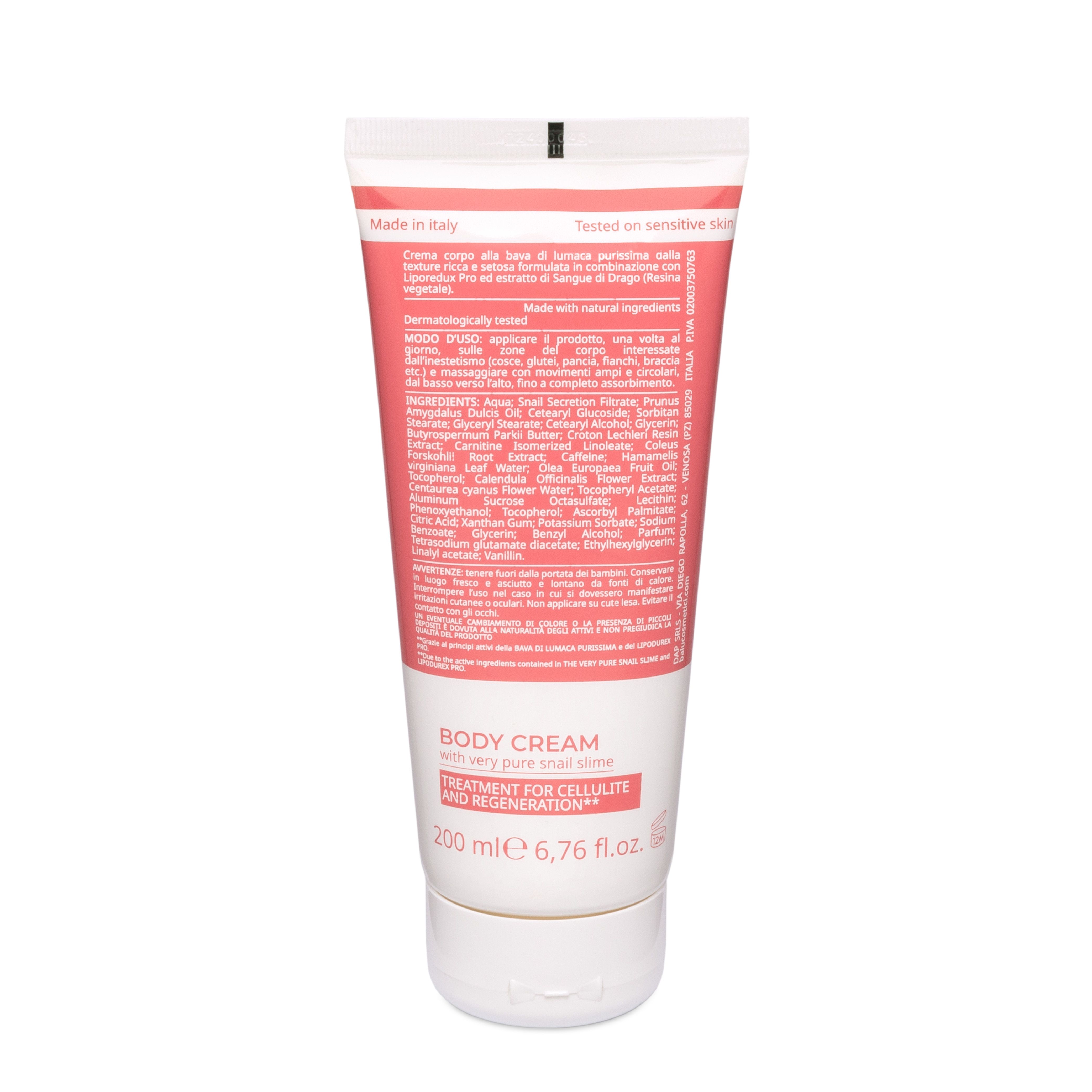 BALU' - CREMA CORPO CELLULITE BAVA DI LUMACA PURISSIMA