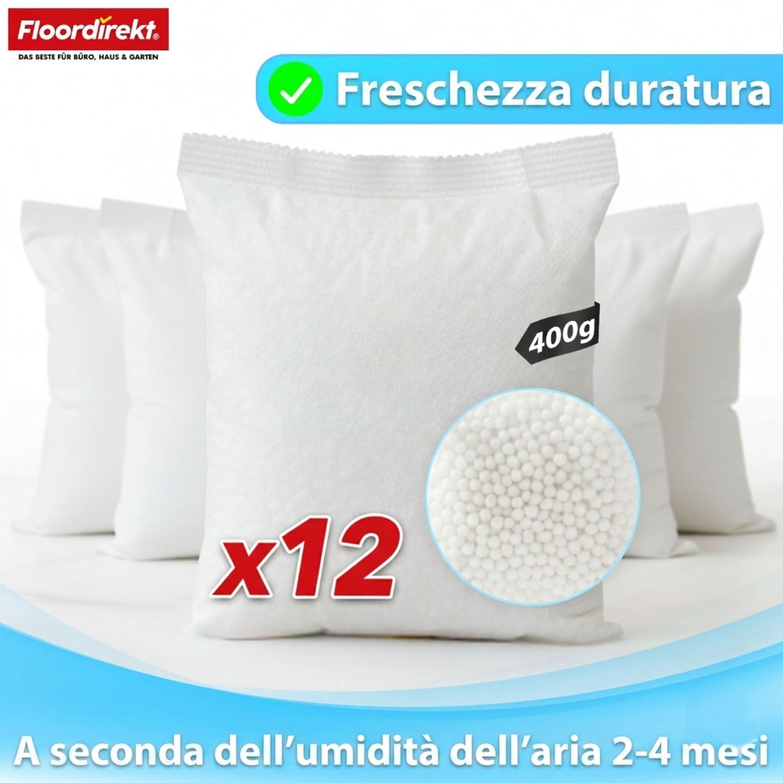 KARAT sacchetti di ricarica Habo per deumidificatori d’aria - granuli 400 g