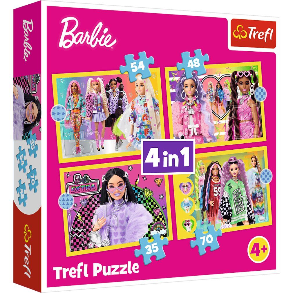 Puzzle 4 in 1 Barbie 35,48,54,70 pezzi