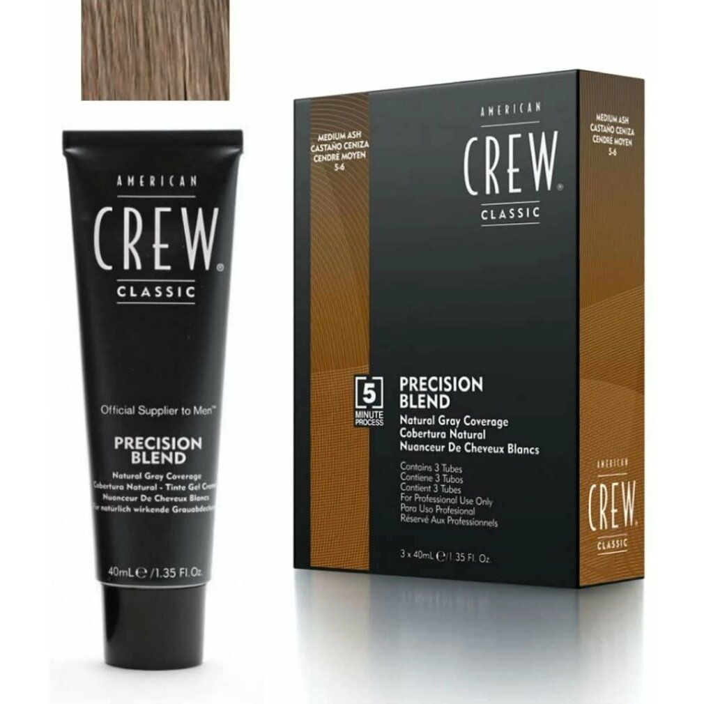 American Crew Precision Blend 5 6 Medium Ash Set 3 articoli