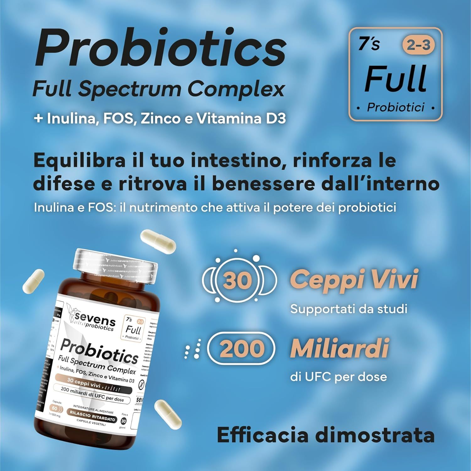 SEVENS NUTRITION Capsule Complesso di Probiotici