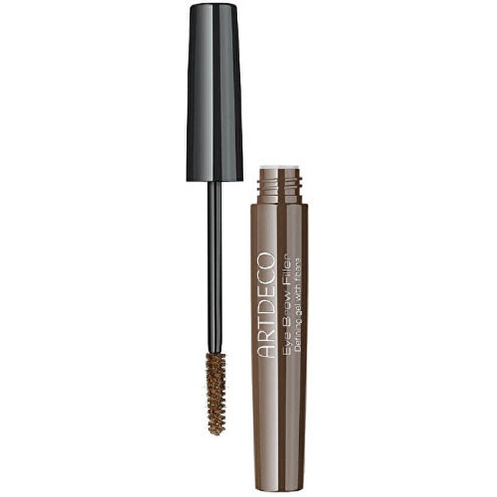 Artdeco Eyebrow Filler. Tubo marrone con tappo nero e spazzola. Testo: Eye Brow Filler Defining gel with fibers.