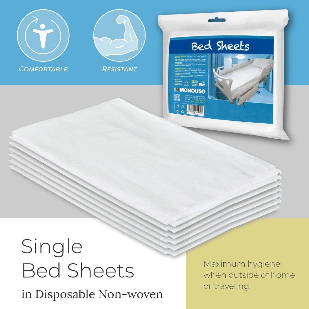 Medical Sud Lenzuola Monouso per Barella Emergenza in Tessuto non tessuto cm 100 x 200