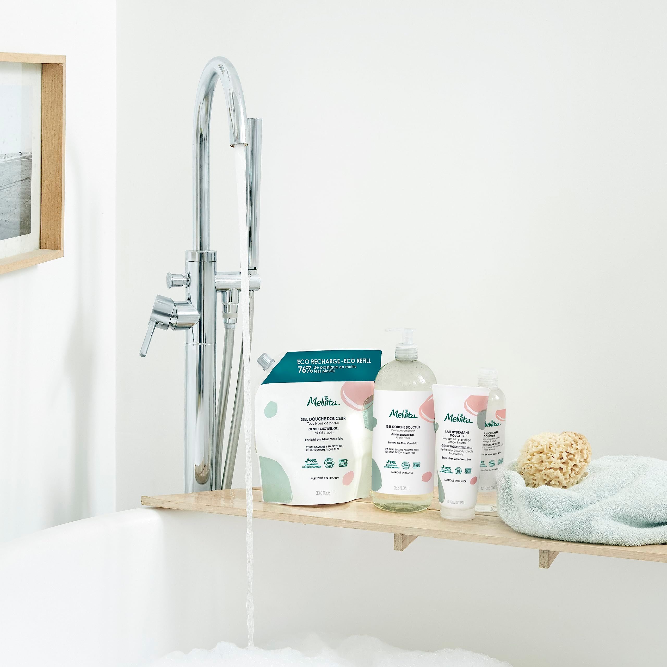 Melvita Gel doccia delicato biologico 1 L