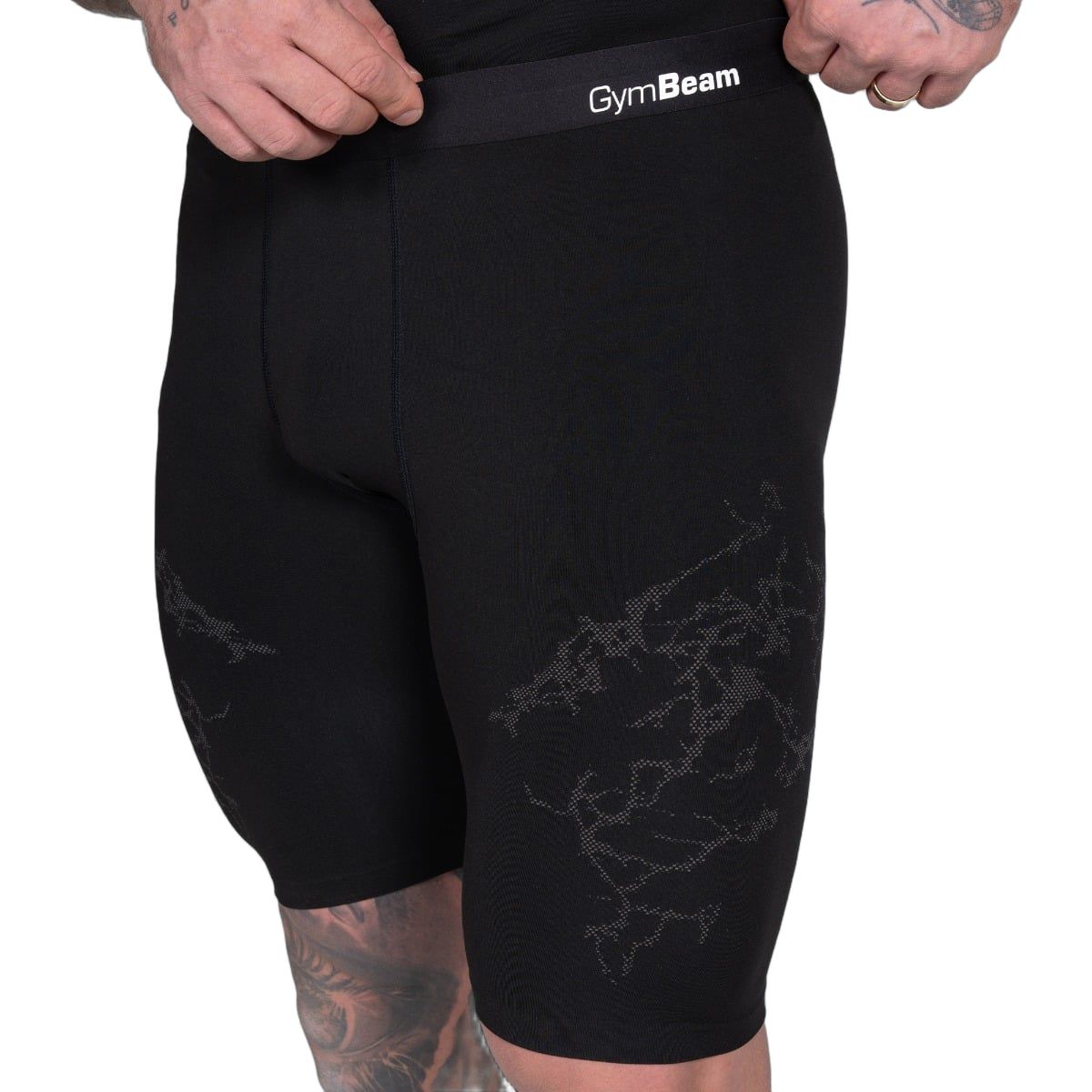 GymBeam Pantaloncini uomo Seamless Static slim Black