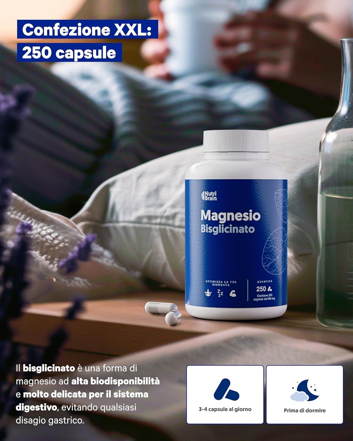 NUTRIBRAIN Capsula di Magnesio Bisglicinato