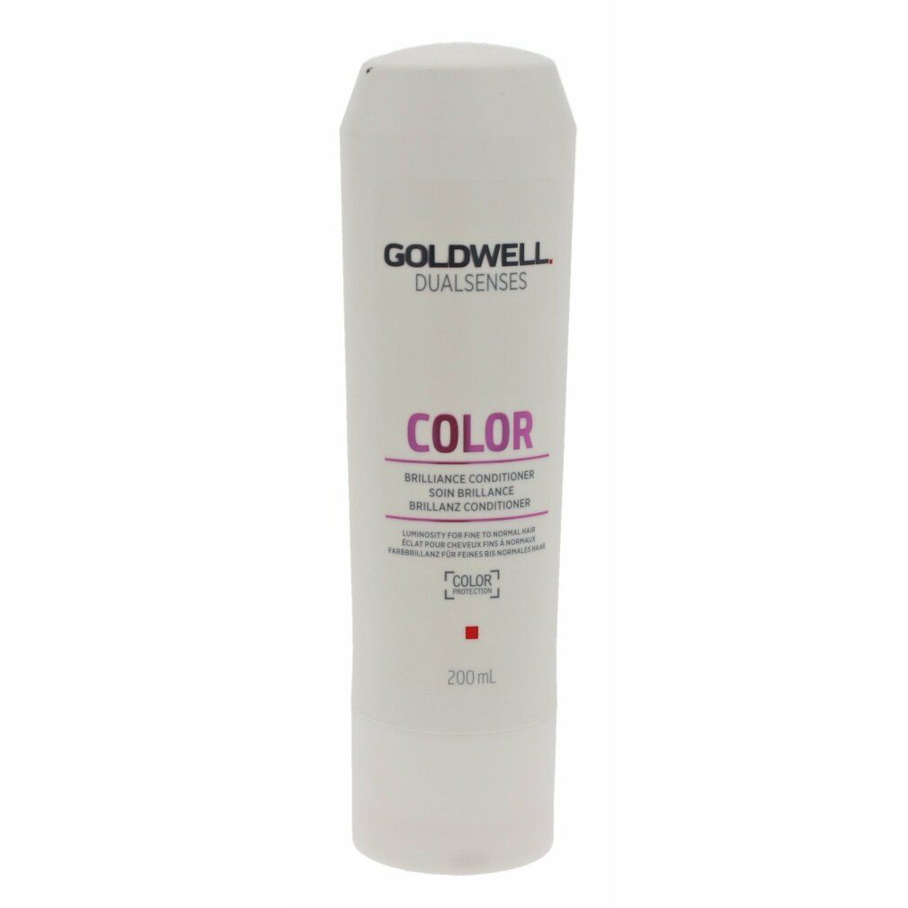 Tubo bianco Goldwell Dualsenses Color Conditioner. Testo: COLOR, Brilliance Conditioner. 200ml.